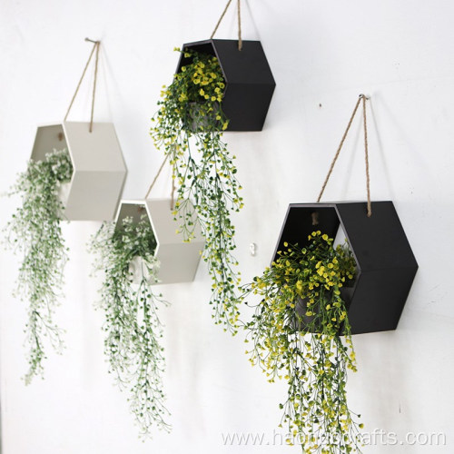 Wall-mounted living room wrought flower shelf decoration